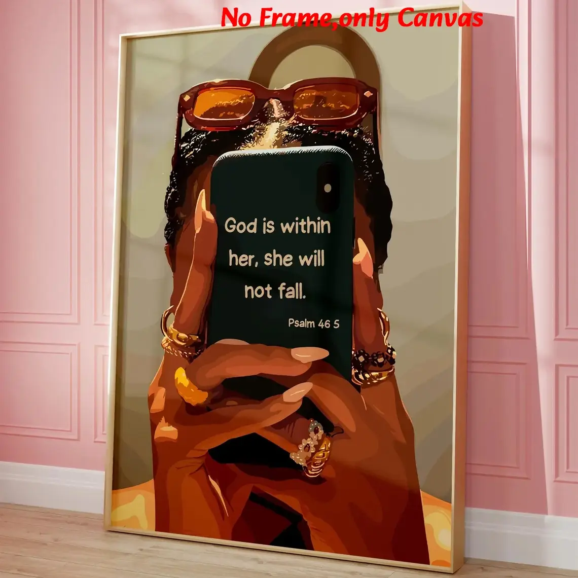 1pc, wall art, vintage poster, black girl wall print, bible quote modern christian poster, bedroom aesthetic, living room decor, apartment decor, Modern home decor, housewarming gift, unframed