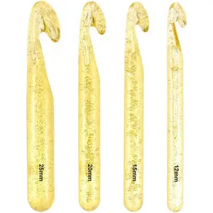 Huge Crochet Hook Set Size 12mm(O)/15mm(P/Q)/20mm(S)/25mm(U) Large Crochet Hooks  for Giant Chunky Yarn Carpet Scarf Bulky  Roving Weaving