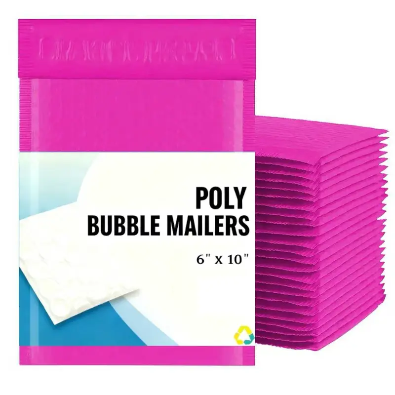 100 Enveloppes à Bulles Roses #0 - 6x10 Pouces (intérieur 6x9) - Auto-adhésives