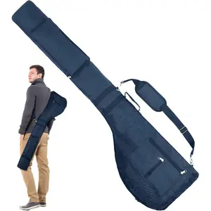 Lightweight Foldable Golf Club Carry Bag, Sunday Golf Bag with Adjustable Shoulder Strap, Portable Golf Practice Bag for Men & Women, Multi-Pocket Golf Travel Bag