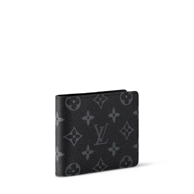 ‮ nottiuV siuoL  ‬     X  Wallet Black LEATHER Small leather goods  Multiple Wallet Multiple Monogram Canvas & Grained  Black Classic Cowhide Leather Business Style, Elegant Fashion, Fashionable Wallet, Business Style Wallet