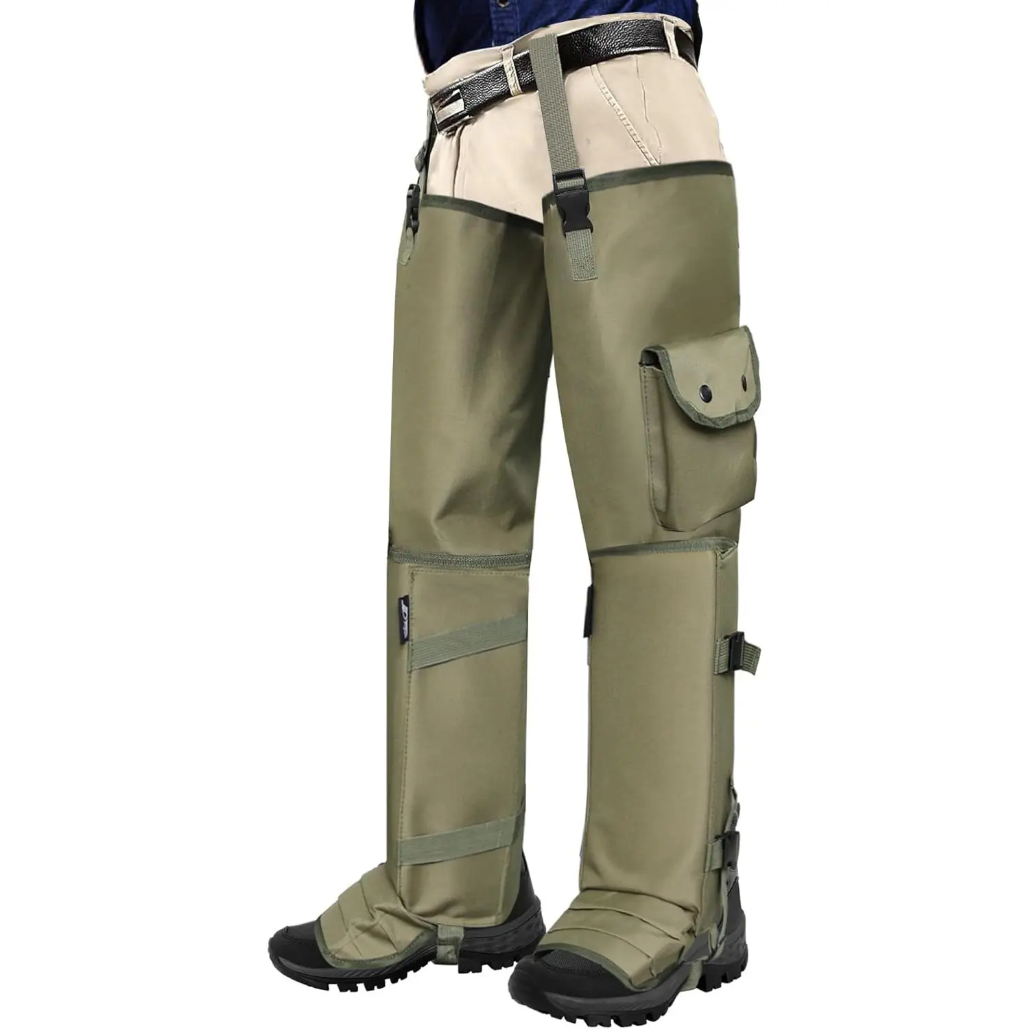 Snake Gaiters and Chaps for Men - Waterproof, Adjustable Leg Guards with Universal Fit for Women