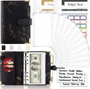 Budget Binder, Budget Binder with Zipper Envelopes, Cash Envelopes for Budgeting, Money Organizer for Cash, 28Pcs Budget Planner with Cash Envelopes