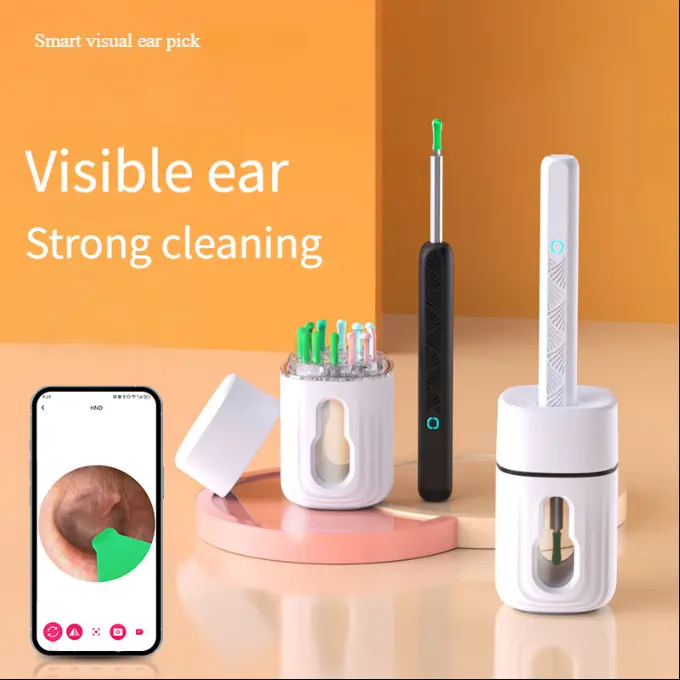 Smart Visual Ear Camera Cleaner - HD Ear Wax Remover with App & 6 Silicone Tips