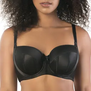 PARFAIT Charlotte 6901 Womenswear Full Busted and Full Figured Modern Vintage Sexy Satin Lightly Foam Padded Comfort Wired Bra Fabric Fit