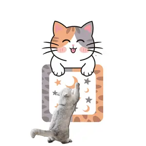 Durable No-Shed Cat Scratcher Claw-Sharpening Board & Scratch Post Sofa Protector Toy in Polyester Material