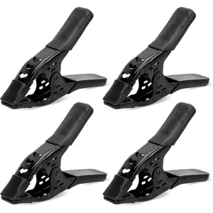 Heavy Duty Metal Spring Clamps: 4-Piece for Woodworking Spring Clamps 6-inch Tarp Clamps Heavy Duty Clips Spring Clips Metal Clamp for Pool Cover Backdrop Stand Clamps