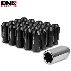 JDM Open-End Aluminum 20 Lug Nuts Set+Adapter M12X1.5 24mm OD/50mm Tall