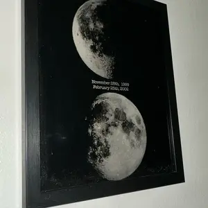 Moon Compatibility Engraved Glass Framed