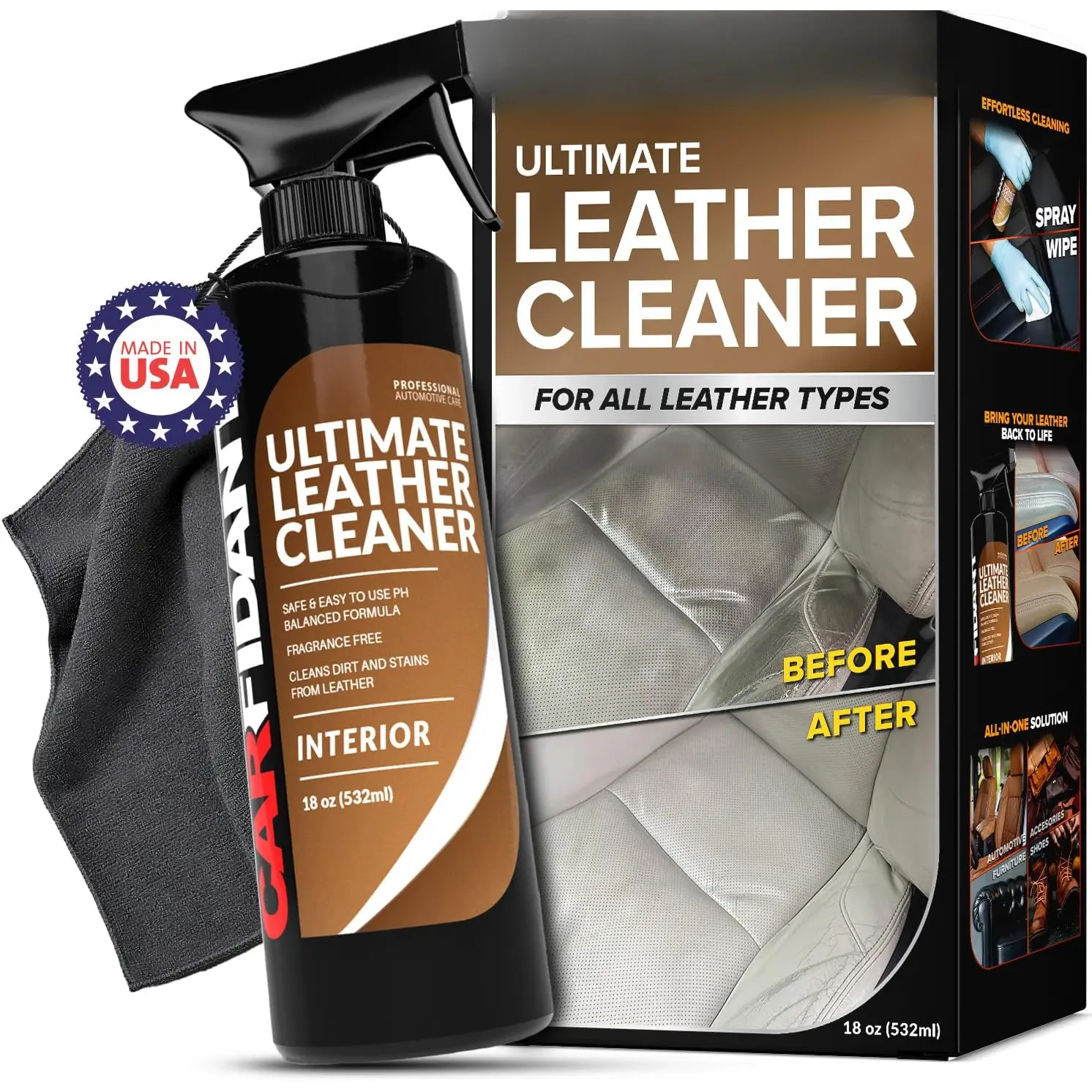 Ultimate Leather Cleaner & Stain Remover for  - Cleans and Restores Seats, , Purses, Handbags, Furniture, Shoe, Boot, Sofa and Interior