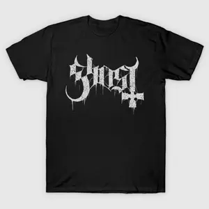 ghost band merch logo text artwork illustration T-Shirt PMH