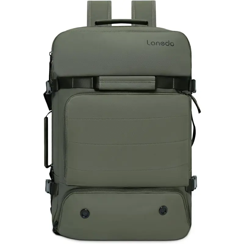 Expandable Flight-Approved Travel Backpack – Heavy Duty Carry-On with Laptop Compartment, Multi Pockets, Wet Isolation & USB Port for Business Use