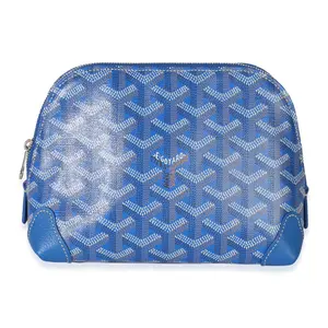 Pre-owned Goyard Canvas Toiletry Bags Blue Goyardine Vendome Cosmetic Pouch NY155529