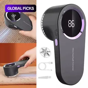 Electric Fabric Lint Remover, Portable Rechargeable Fabric Pill Shaver with LED Display, Suitable for Clothes, Furniture, Sweaters and Sofas, Efficiently Removes Lint, Fuzz, Threads and Pet Hair