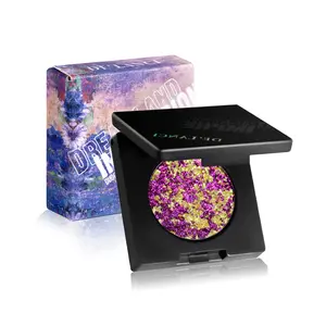 James Charles DE'LANCI Duochrome Eyeshadow Palette - Multichrome Pressed Powder with Yellow and Purple Shades for Makeup Culture and Wedding Use