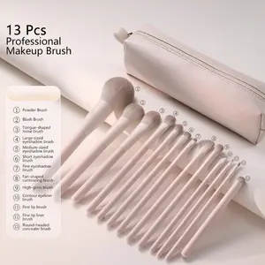 Professional Makeup Brush Set, 5pcs/7pcs/10pcs/13pcs, Face Makeup Tools Kit, Concealer Brush, Portable Travel Cosmetic Brushes & Cleaning Tool Bag