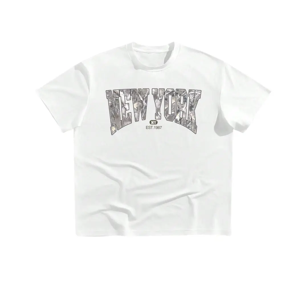 Camo New York T-Shirt, Logo Tee, Gifts Shirt, Unisex Vintage Graphic Tees Gothic Grunge Y2k Emo Scene Amity Affliction Style Clothes Men Women Streetwear