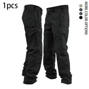 Men’s all-season tactical cargo pants with a multi-pocket design—casual hiking and mountaineering trousers suitable for outdoor activities like climbing, trekking, cycling, and camping.