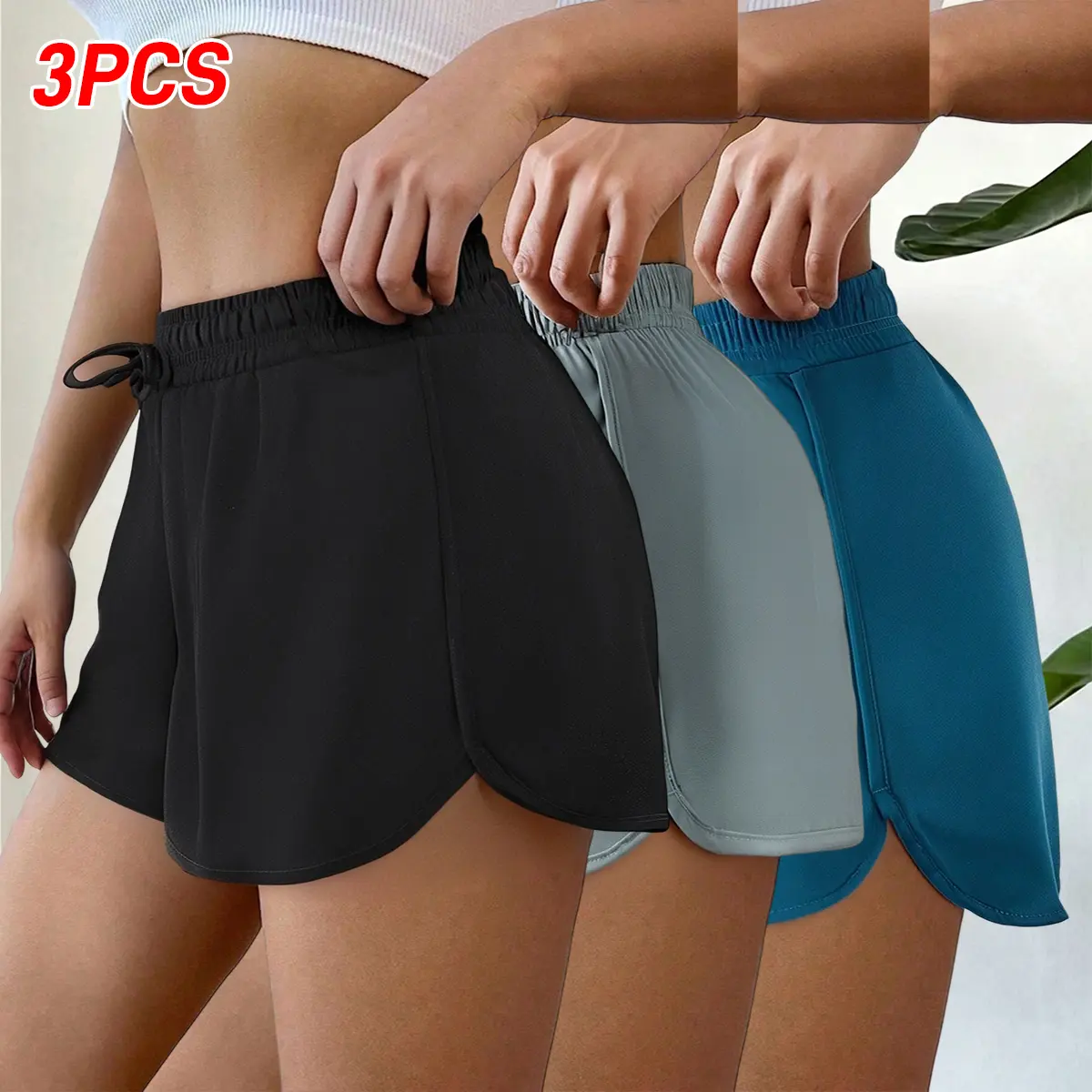 Women's Summer Polyester Running Shorts - American Style, Breathable, Moisture-Wick, Pocketless Cut, Short Length, Suitable for Sports/Casual Wear, Ideal for Marathon Events, Great for Back-to-School Shopping