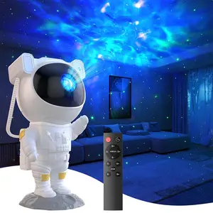 360° Adjustable Astronaut Starry Sky Projector Night Light, Ceiling Projection Lamp, Remote Control, Timer, Home Decor, Party Use, LED Nebula Lamp