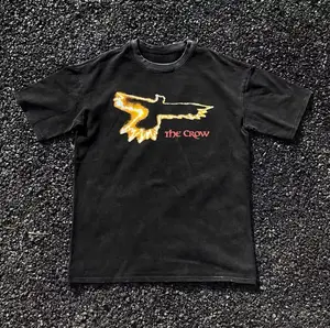 The Crow T-Shirt, Unisex Vintage Graphic Tees Gothic Grunge Y2k Emo Scene Amity Affliction Style Clothes Men Women Streetwear