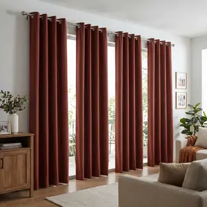 Buy 1 Get 4 Panels | Linen Blackout Curtains Summer Style,Thermal Insulated Light Blocking Drapes Metal Grommet Easy Hang Privacy Window Curtains for Office，Bedroom，Living room，Home All Season