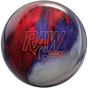 Hammer Raw Bowling Ball - Red/White/Purple