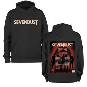 Sevendust Atreyu Fire From The Gods Tour 2026 Hoodie – Metal Band Graphic Hoodie, Heavy Rock Logo Front & Tour Dates Poster Back Print, Unisex Fan Pullover