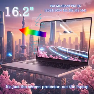 2pcs Screen Film for Mac Book Pro 16.2 inch Anti Glare Matte + Blue Light Filter Compatible with M1 M2 M3 M4 A2485 A2780 A2991 A3403 A3186