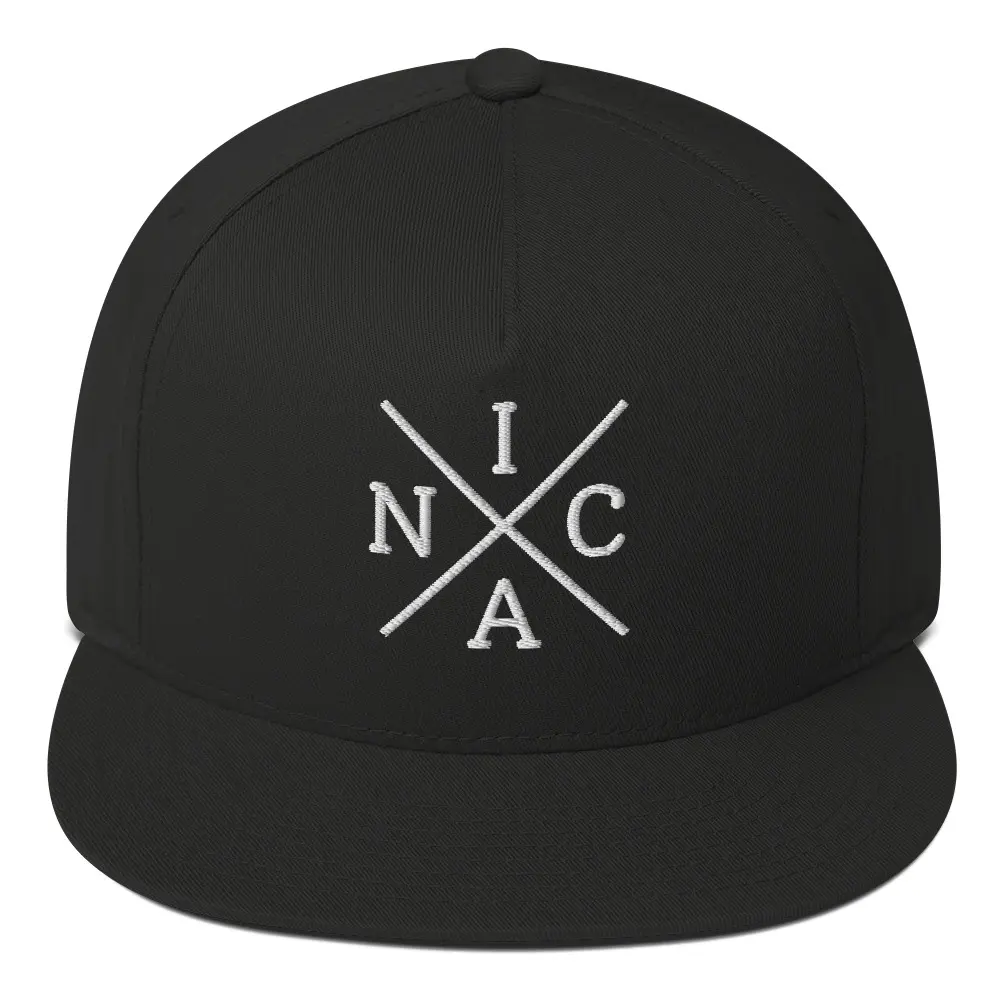 Embroidered Nica Flat Bill Cap | Nicaragua Cap Gift for Him | Nicaraguan Culture Gift | Father's Day Gift