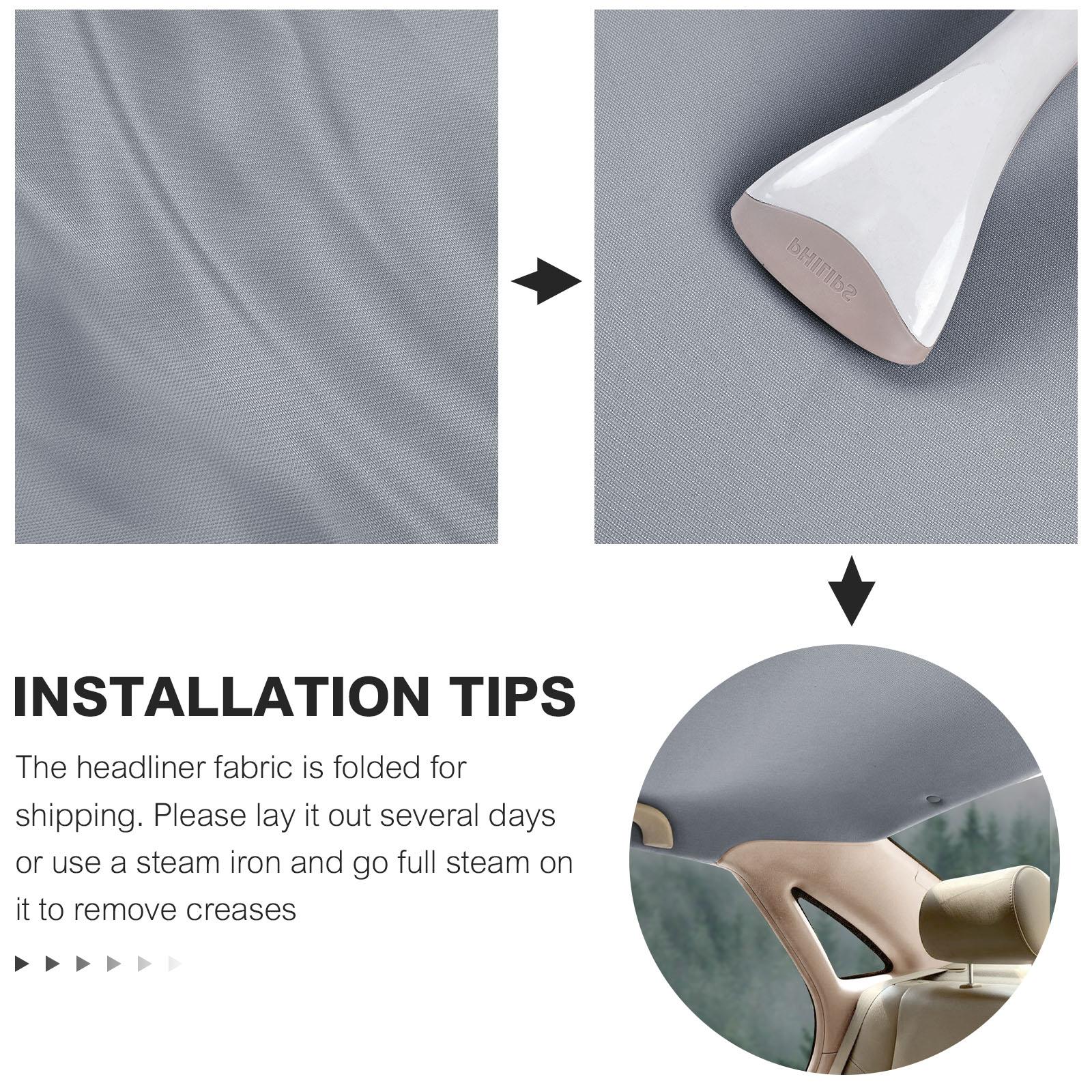 Auto Headliner Synthetic Leather Fabric Upholstery ceiling Suede Backing FABRIC Multi-color Upholstery Material – 60" Flat Knit, 1/8" (3mm)   with  Foam Backed, Sold by the Yard, for Auto Car Roof Dashboard Door Panels Trunk Repair