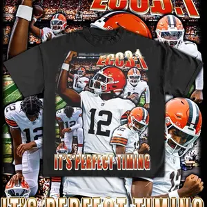 Shedeur Sanders Graphic tee “Perfect Timing" 90s Retro T-Shirt