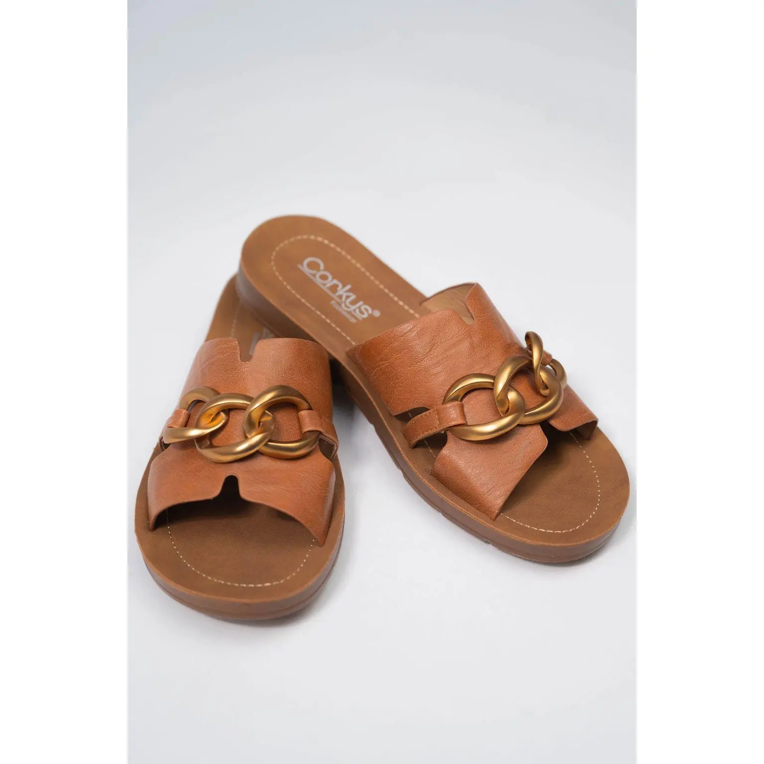 Chain Letter Cognac Corky's Sandals