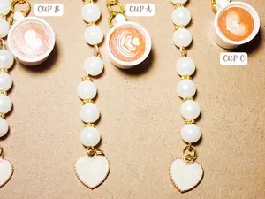 Handmade Latte Cups Design Keychain, Stylish Practical Casual Fashion Accessory for Daily Use (LIMITED STOCKS)