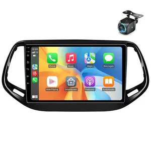 Android Radio for【Jeep Compass 2017 2018 2019 2020】with Wireless Carplay&Android Auto 10 Inch Touch Screen WiFi Bluetooth 5.4 SWC FM Backup Camera Gps Navigation