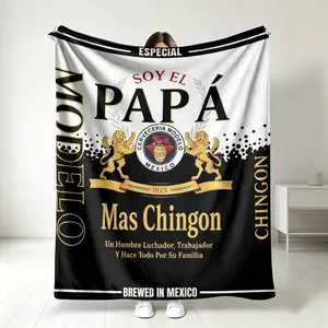 Modelo Papa Mas Chingon Blanket, Spanish Fathers Day Gift for Mexican Dad