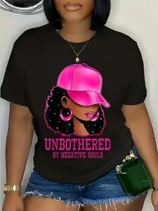 100% Cotton African American Afro Queen Sassy Black Woman Unbothered T-Shirt