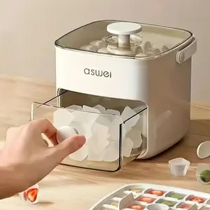 48-Grid Ice Cube Maker, Double Layer Ice Cube Tray with Lid, Ice Tray for Freezer, Kitchen Gadgets, Bar Utensils, Ice Cube Mold