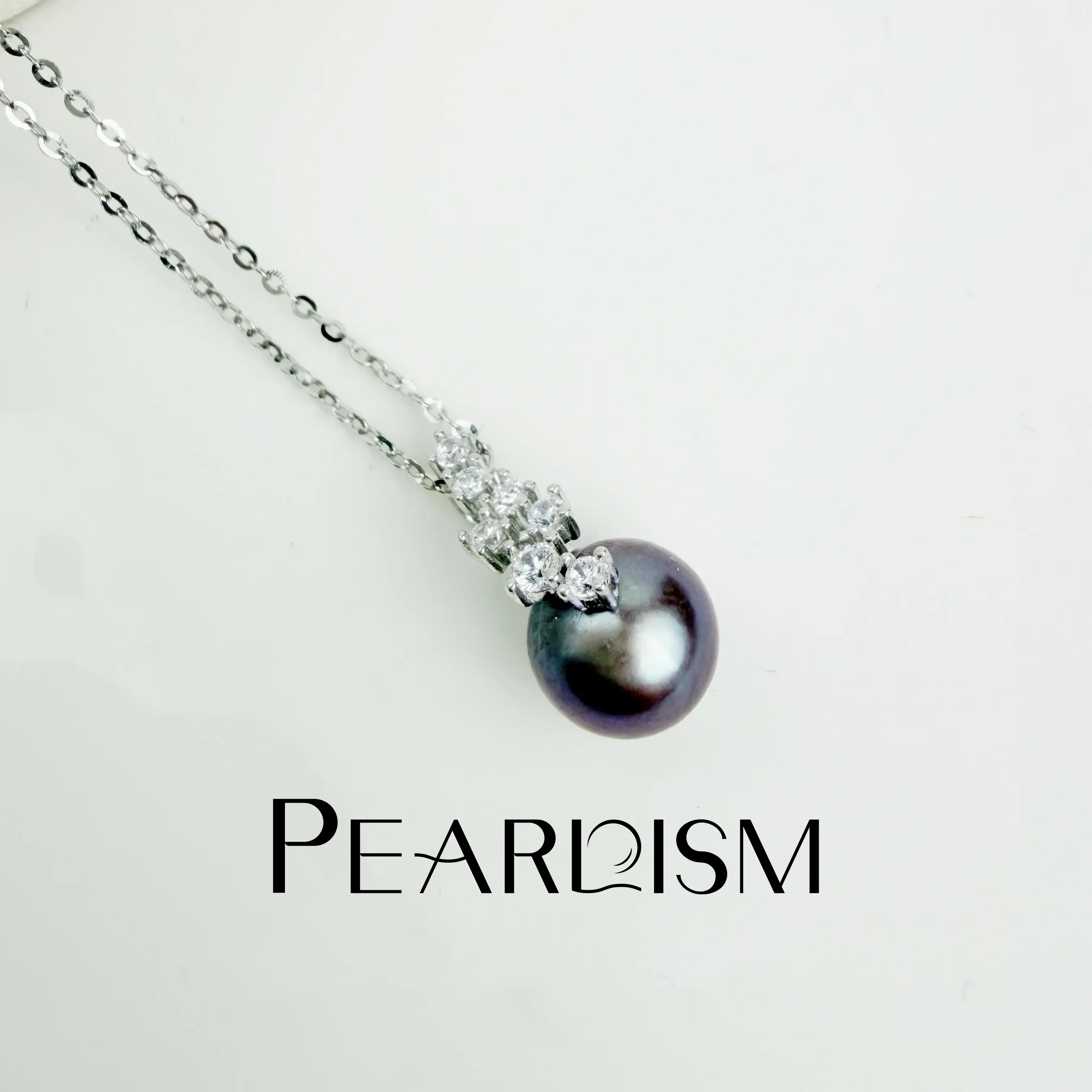 PEARLISM  Quiet Luxury Edison Pearl Pendant | 8.5-9.5mm Purple Silver CZ Cluster Hypoallergenic-AFEP035【Shop】