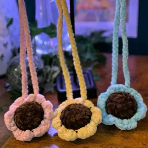 Crochet Flower Car Mirror Hangers