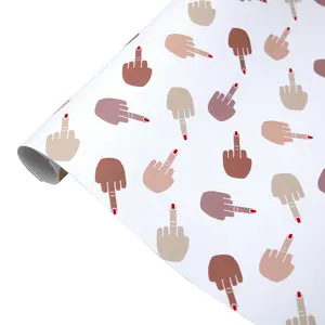Middle Finger Wrapping Paper - Funny Gift Wrap - High Quality Paper - Includes Three 29x20 Sheets
