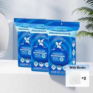 Matern’ella Biodegradable Flushable Wet Wipes with Probiotics, Fragrance-Free, XL Size Adult Wipes Made of Plant-Based Fibers, Alcohol-Free, Butt Wipes, 240/640 Total Wipes | Sustainable Hygiene, Soft & Mild Formula,wet toilet paper