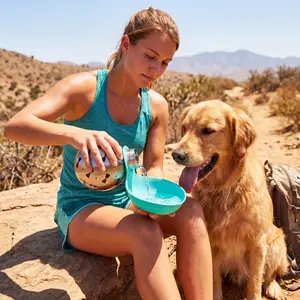 Stainless Steel Portable Dog Water Cup for Outdoor Adventures