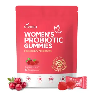 Cranberry Probiotic Gummies | Targeting Body Odor, Women's Health, and Body Balance | Vegan (60 Gummies per Pack)