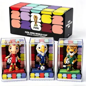 FIFA 2026 World Cup Official Licensed Mascot Figurines Set of 3 – Clutch, Maple & Zayu with Display Box – World Cup Merchandise, Collectible Soccer Figures Gift for Fans (Set of 3 (5 inch))