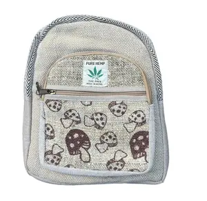 Hemp Mushroom Backpack: Vegan Mini Backpack