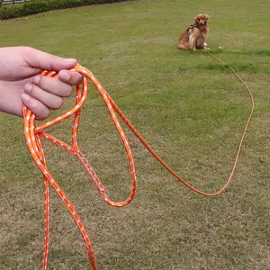 Reflective long dog leash for large, medium and small dogs for outdoor walking, playing, camping or yard training