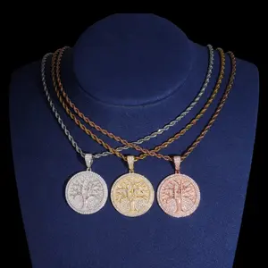 Tree of Life Pendant Lab Diamond – 14k Gold