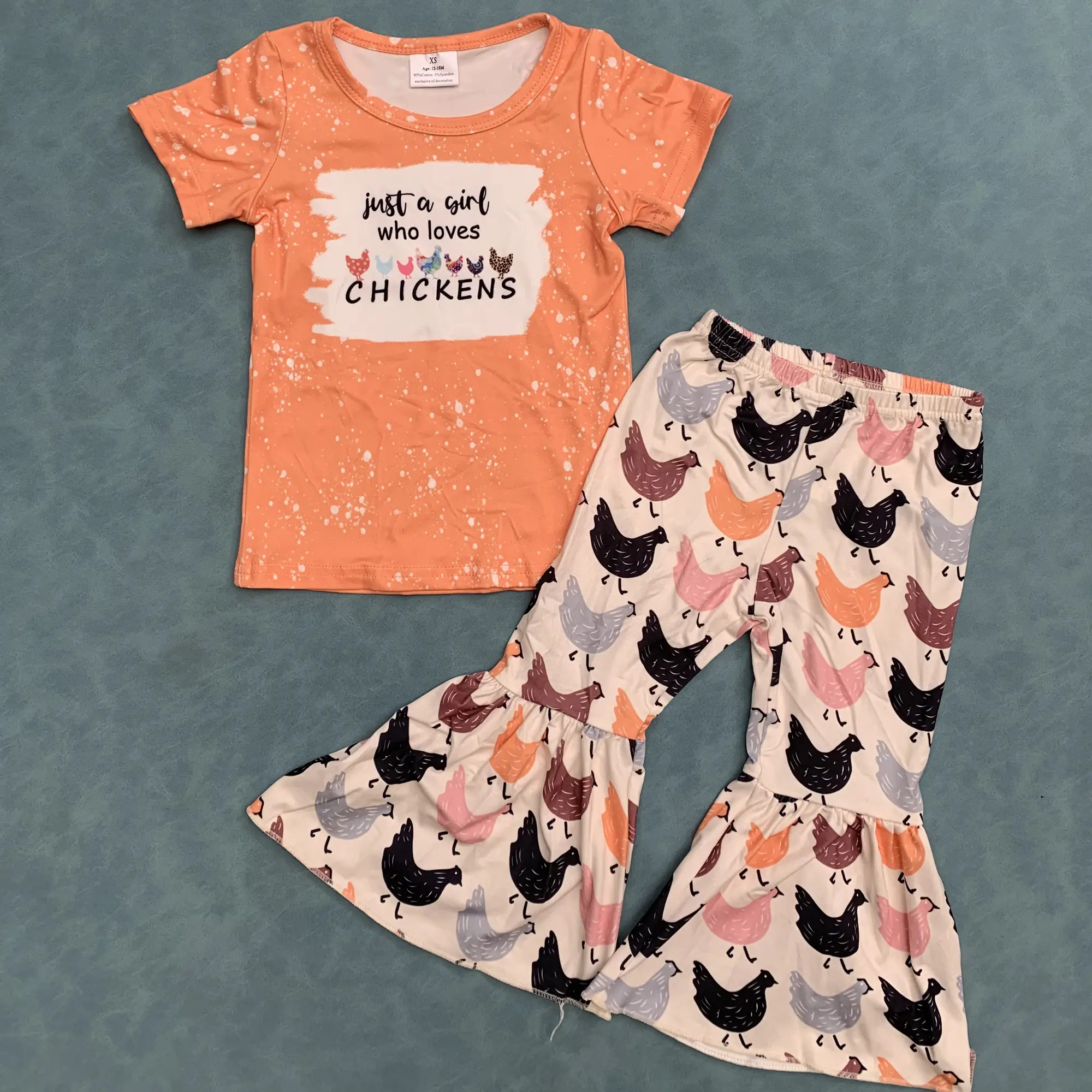 Just a girl who love chickens baby girls fashion summer outfit