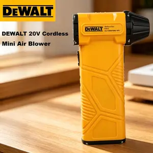 DEWALT 20V Cordless Mini Air Blower, 110000 RPM Max Speed, 30-40 m/s Wind Speed, 4 Airflow Settings, USB Type-C Charging, ABS Impact Resistant Body, 4-level LED Battery Indicator, For Jobsite Cleaning, Debris Removal And Woodworking